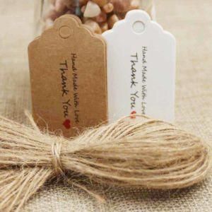Heart Shaped White Black Brown Kraft Paper Tags Gardening Labels DIY Wedding Note Blank Craft Gift Tag 6.5*5cm