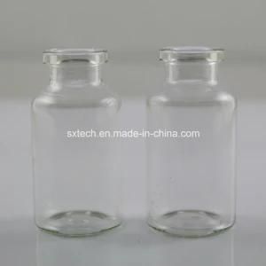 20ml Clear Pharmaceutical Glass Bottle with Rubber Stopper and Flip off Seal