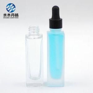 50ml Square Frosted Essential Oil Bottle with Dropper