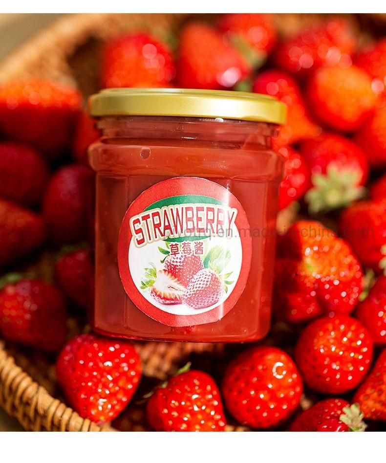 360ml Food Grade Plastic Sauce Jar Strawberry Jam Honey Package Bottle with Metal Cap
