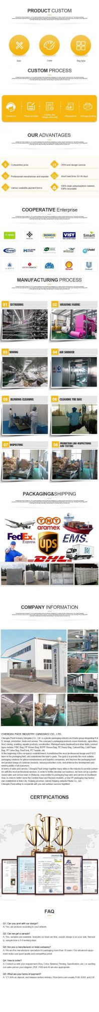 Super Sack Suppliers 1 Ton Big Bag Manufacturer PP Jumbo Industrial Big Bag