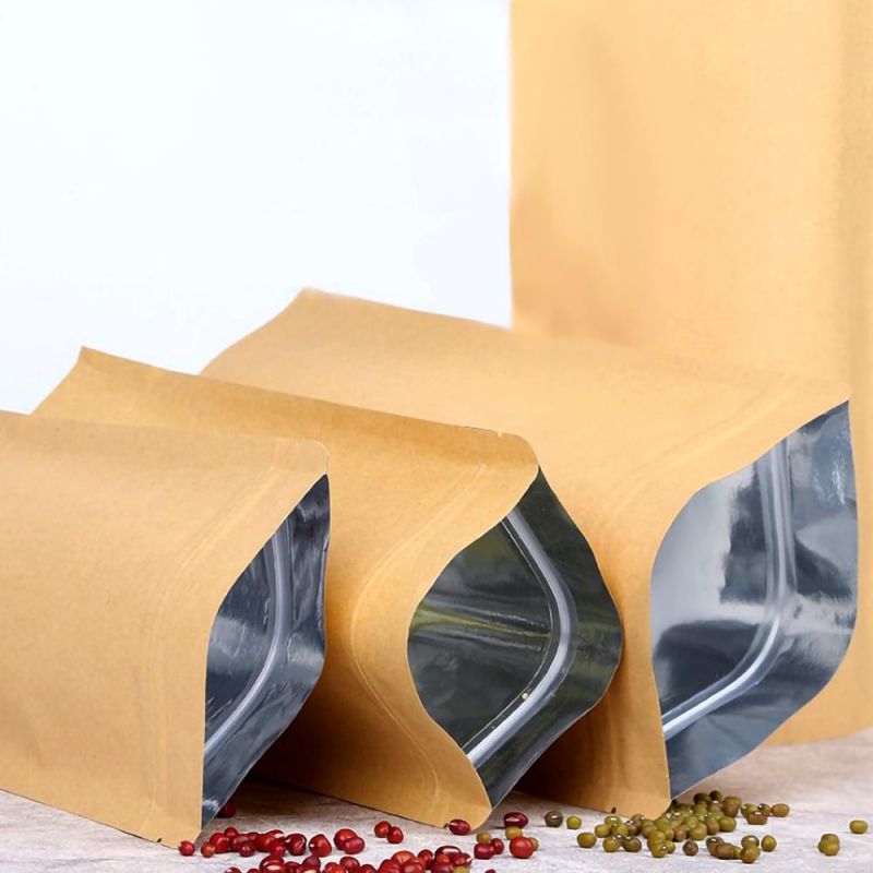 Aluminum Foil Ziplock Zipper Food Snack Kraft Paper Packing Bag