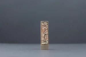 Electroplating Embossed Products Aluminum Makeup Packaging Lipstick Container