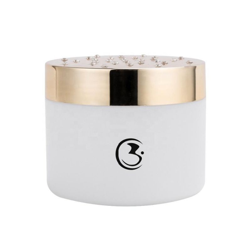 400g Wide Mouth Plastic Cosmetic Jar with Luxury Diamond Lid Wholesale