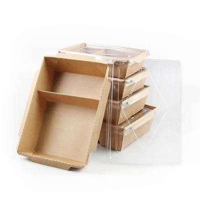 Custom China Wholesale Takeaway Packaging Box Food Fruit Salad Tray Snack Karton with Transparent Window