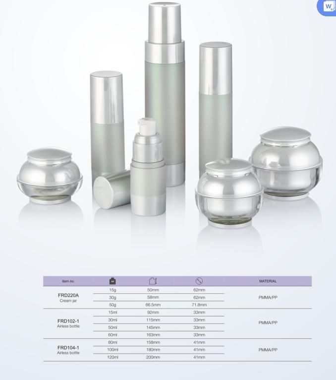 High End Plastic Luxury Custom Round Cosmetic Jar Acrylic 15g 30g 50g