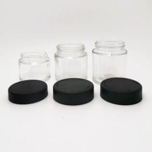 Whosale 30ml 60ml 90ml 120ml Round Air Tight Wide Mouth Containers Herb Flower Child Resistant Glass Jar