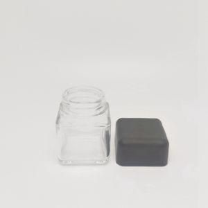 2oz 3oz 4oz Smell Proof Square Glass Bottle with Cr Lid