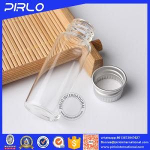 5ml Clear Glass Vial with Silver Metal Screw Lid Small Tubular Glass Bottle Vial