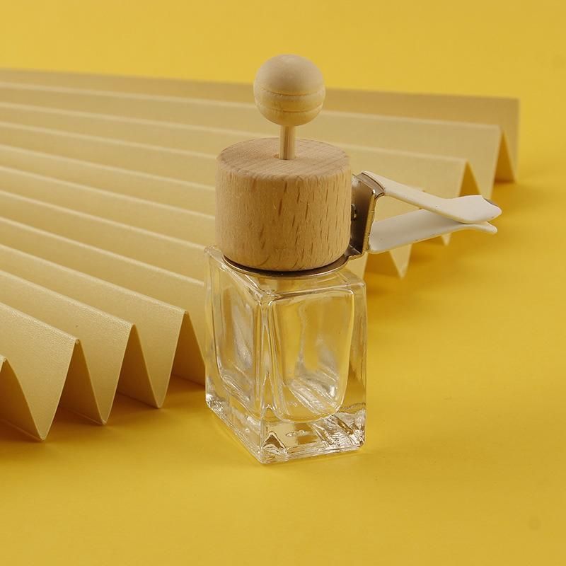 Manufacturers 5ml 10ml Round Apple Shape Empty Car Diffuser Perfume Bottle with Wooden Cap