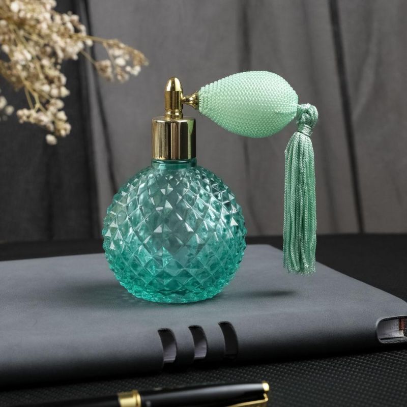 100ml Nozzle Crystal Perfume Bottle Pineapple Spray Atomizer Long Tassels Airbag Refillable Makeup Container