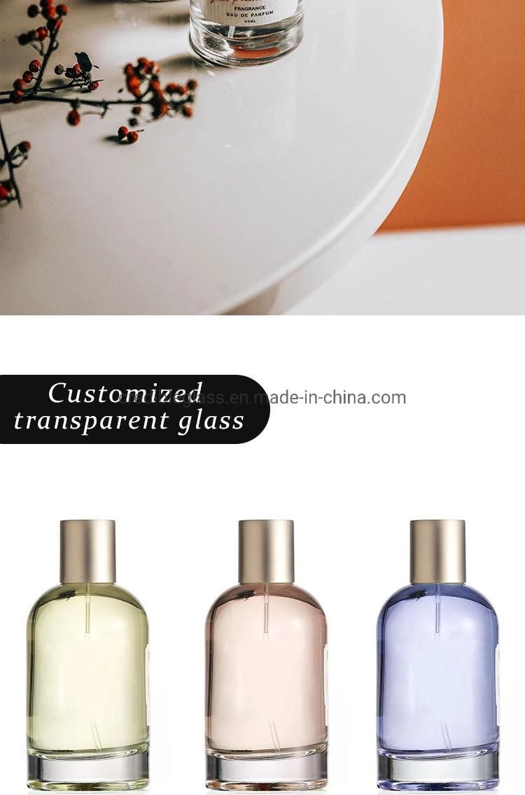 Credible 30ml 50ml 100ml Wholesale Empty Cosmetic Sample Glass Perfume Oil Bottle with Spray Lid