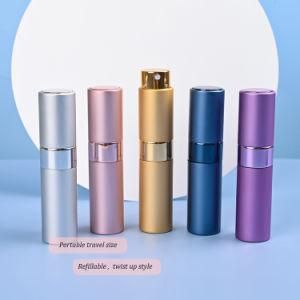 5ml 8ml 10ml 15ml 20ml Portable Mini Travel Size Pocket Refillable Twist up Aluminum Perfume Pump Atomizer Bottle Spray