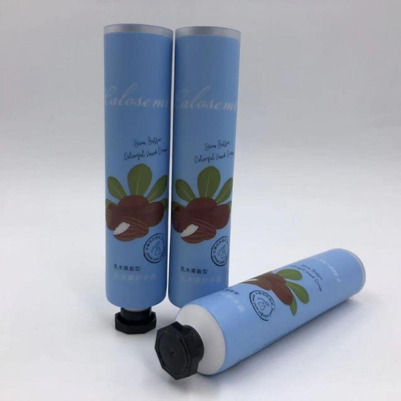 Customized Form Red Circular Plastic Cosmetic Tube Packaging