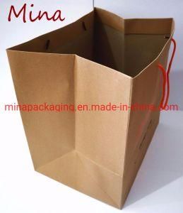 Custom Printing and Rope Handles Paper Bakery Food Carrier Packaging Bags