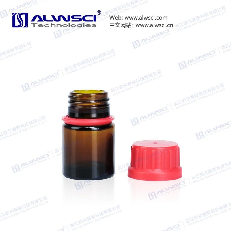 Alwsci Storage 30ml Amber Glass Bottle with Tamper-Evident Screw Cap