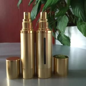 30ml 50ml 100ml Gold Airless Cosmetic Foam Pump Plastic Perfume Spray Bottles Supplier