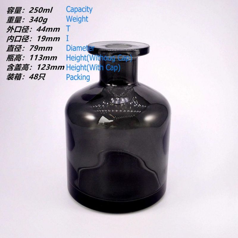250ml Multi-Color Glass Reed Oil Refillable Diffuser Bottles