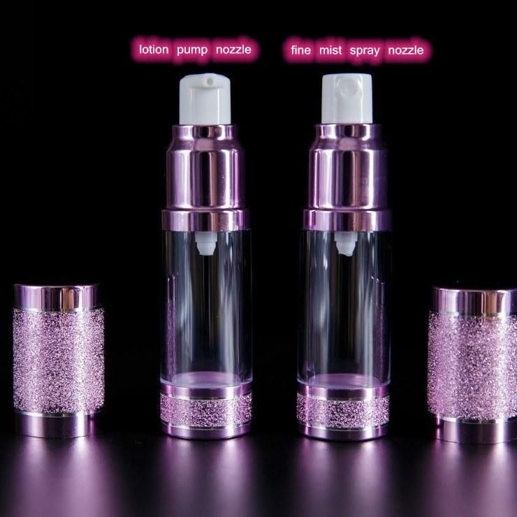 15ml 30ml 50ml Aluminum and Plastic Vacuum Spray Bottle Lotion Bottle