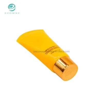 Wholesale Aluminum Collapsible Tube Packaging Hand Cream Tube with Gold Plating Cap