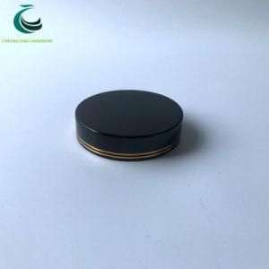 Cosmetic Packaging Two Lines Gold Silver Black Aluminum Cap Lid for Bottles and Jars