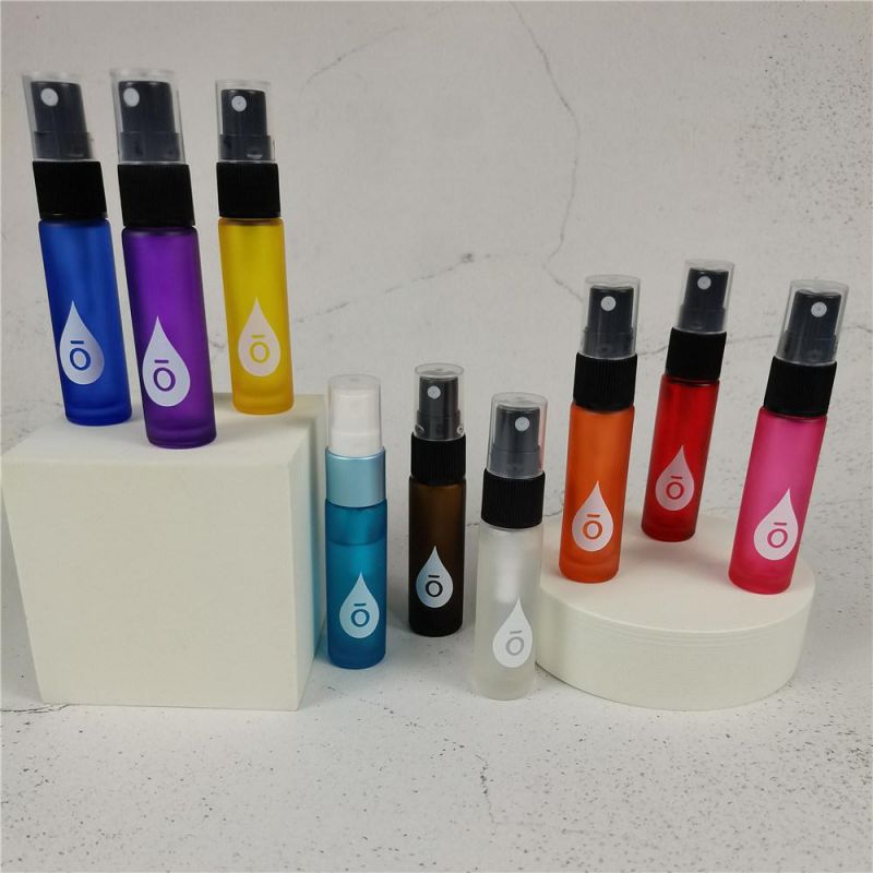 Round Glass Perfume Spray Bottle with Different Colors
