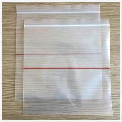 Reclosable Transparent Self-Sealing Zip Lock Grip Seal Bags with Colored Zipper