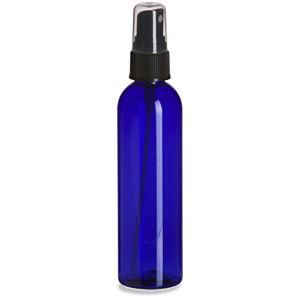 4 Oz 120ml Blue Pet Cosmo Plastic Bottle with Black Fine Mist Sprayer