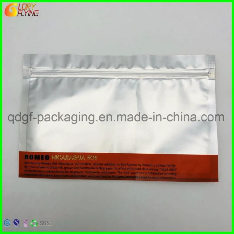 Plastic Child Resistant Zip Lock Tobacco Packaging Cigar Bag Smell Proof Bag