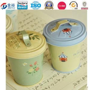 Cute Carton Priinted Wholesale Metal Bucket with Tin Lid