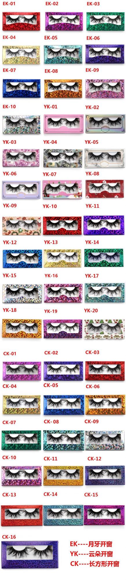 Eyelash Vendor Packaging Box with Window 3D Mink Lash