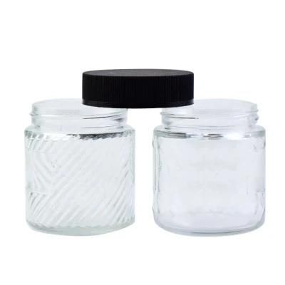 Child-Resistant Cap Straight-Sided Clear Glass Jars for Flower Storage