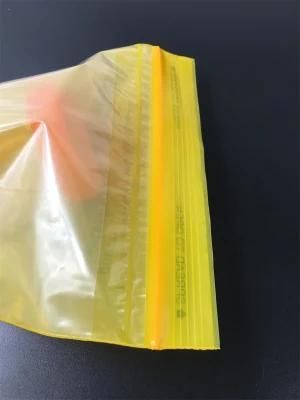 Ht-0765 Hiprove Brand Standard Yellow Color Zip Lock Bags for Biohazard Waste