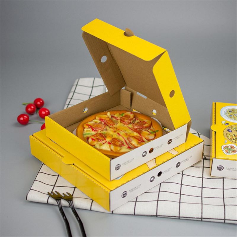 Kraft Paper Pizza Box Take out Food Container