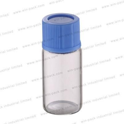 Glass Tube Bottles with Plastic Ribbed Cap for Cosmetic Packaging