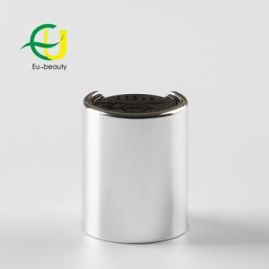 20/415 Shiny Silver Disc Top Cap for Shampoo Bottle