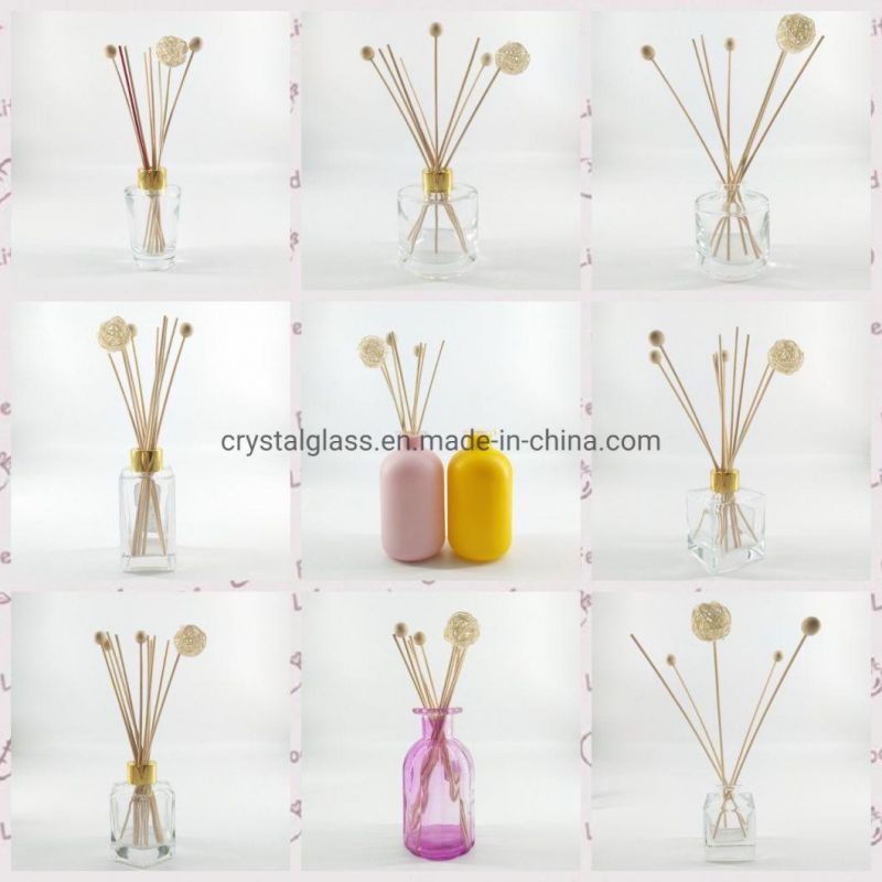 50ml 150ml 250ml Custom Design Empty Perfume Oil Aroma Glass Reed Diffuser Bottle with Rattan Sticks