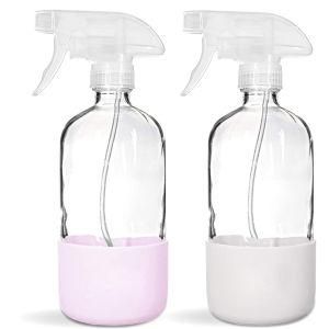 16oz 32oz Empty Glass Spray Bottles with Trigger Amber Water Sprayers Bottle Atomiser