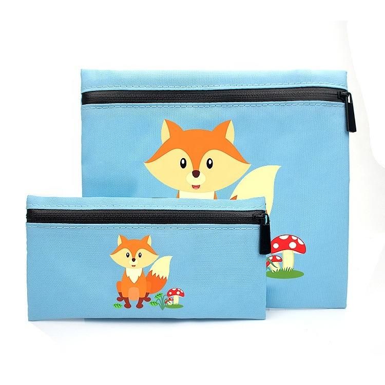 Custom Cartoon Printed Reusable Washable Lunch Snack Set Bags Eco Sandwich Bag