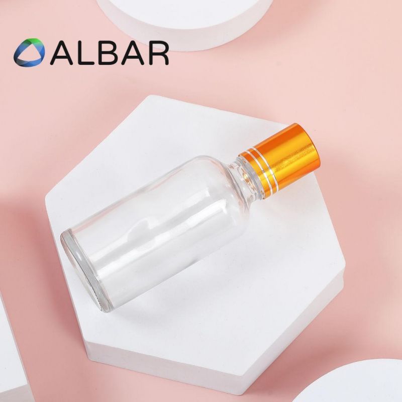 50ml Serum Face Essential Oil Roller Glass Bottles in Screw Gold Caps Cover