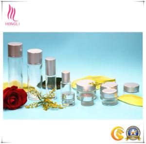 High-End Original Set Cosmetic Glass Product Jar with Aluminum Cap