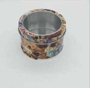 Open The Window Round Cartoon Happy Candy Tin Box Pattern Custom Children&prime;s Candy Box Watch Tin Box