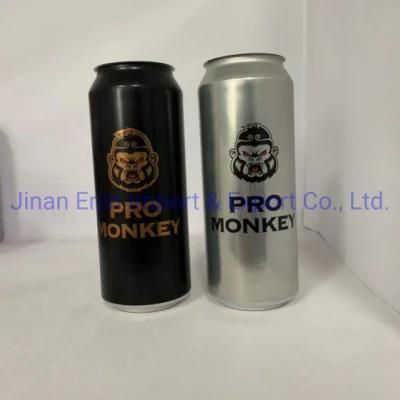 500ml Blank Aluminum Beer Can with 202 Rpt Sot Lids