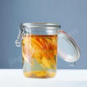 Clip Lid Glass Jar / Glass Jar for Storage