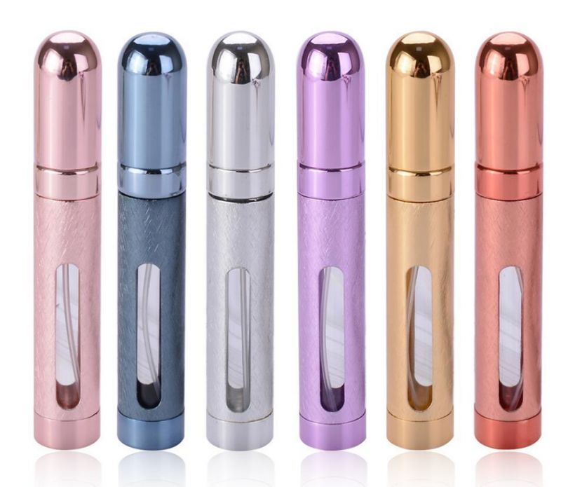 12ml Travel Mini Portable Refillable Perfume Bottle for Spray Scent Pump Case Empty Perfume Atomizer Bottle 6 Colors