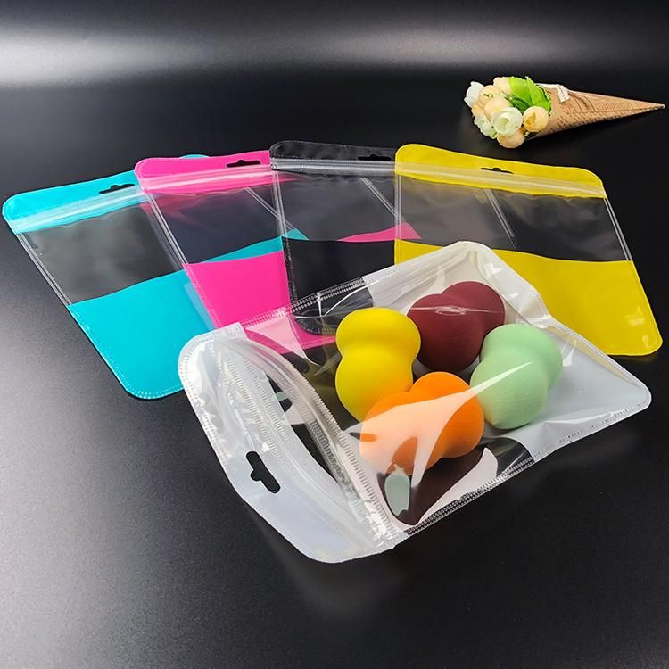 Accessories Transparent Plastic Pouch Clear Yellow Zipper Bag