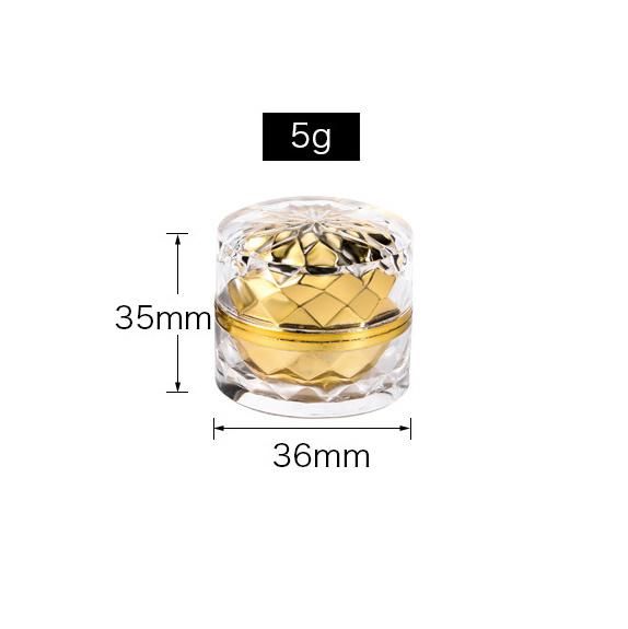 Factory Supply High Quality Mini Luxury Empty 5g Double Wall Round Empty Plastic Jar