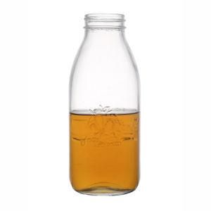 Hot Sale 1000ml Mason Round Screw Top Clear Customize Glass Bottles with Lids Factory