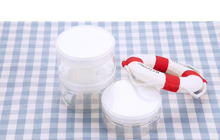 Cosmetic Jar 250ml PS Plastic Cream Jar with PP Cap