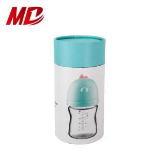 Cosmetic Cocoated Paper Sky Blue White Paper Tube Container Paper Tube for Wide Mouth Glass Bottle